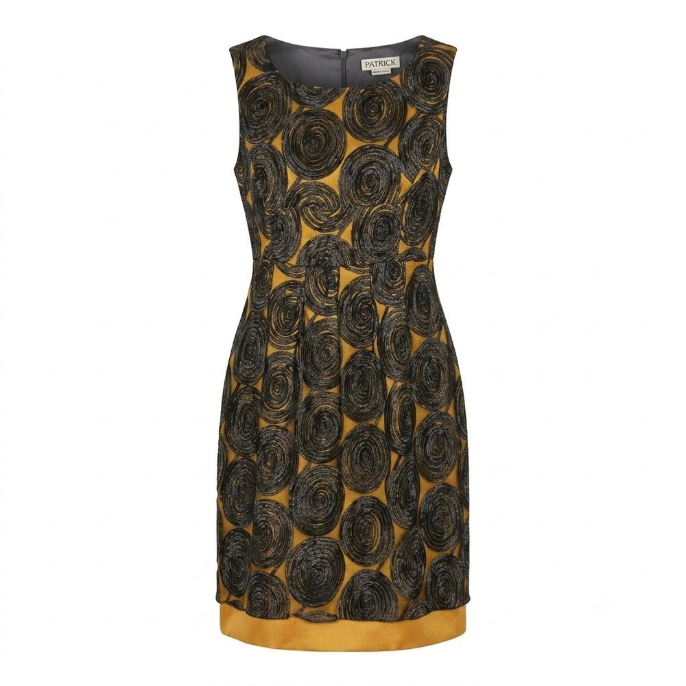 Virginia Taylor Art Deco Midi Dress Women Size 6 Retro Glam Partycore Statement